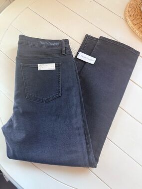 Favorite Daughter Charcoal High-Rise Straight Jeans